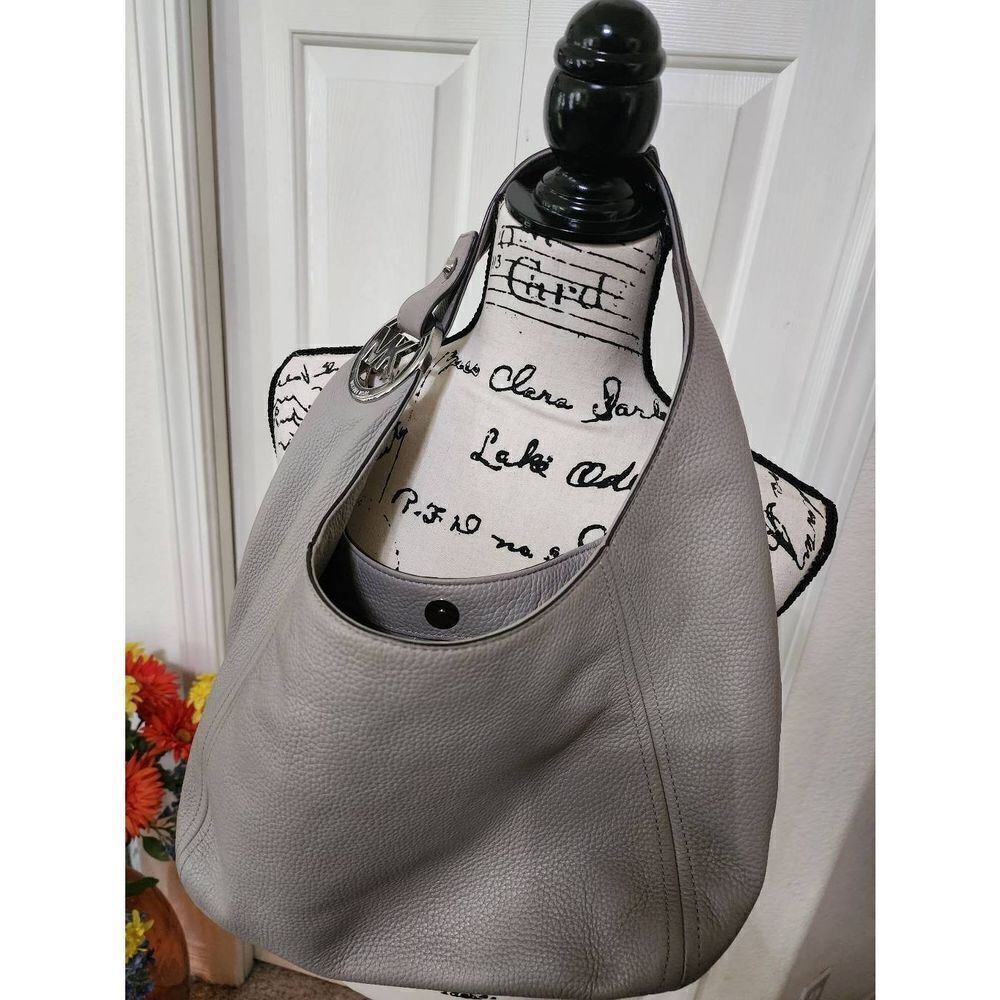Michael Kors Gray Leather Purse - Picture 3 of 10